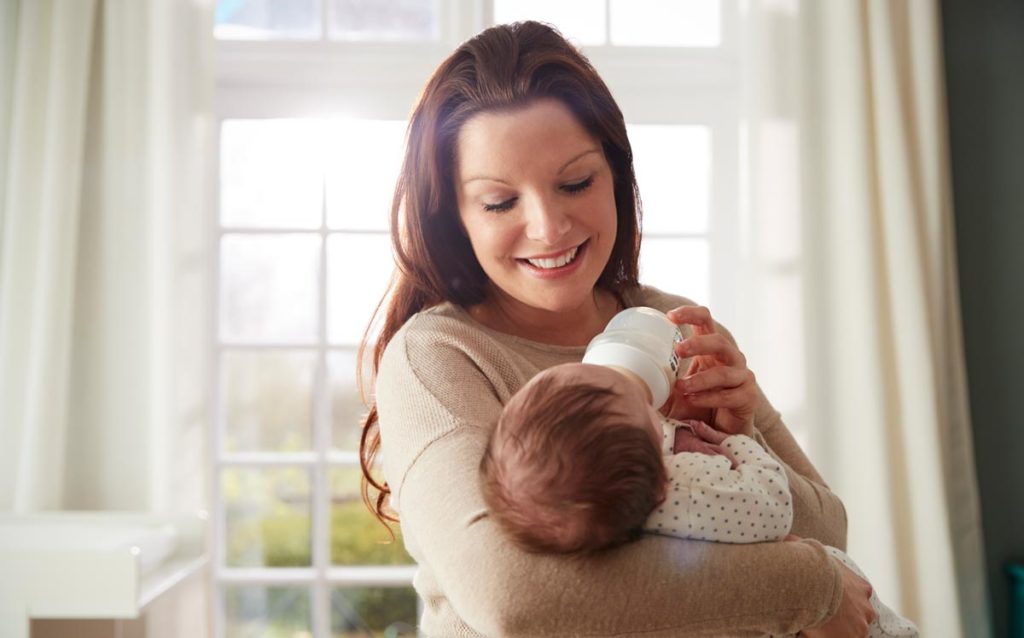 l'eau du biberon de bébé