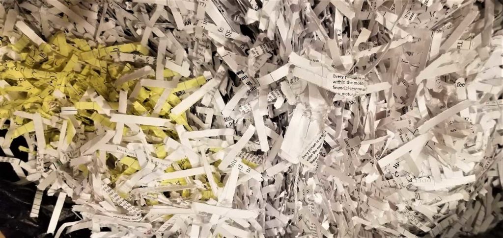 la destruction et le recyclage des papiers confidentiels