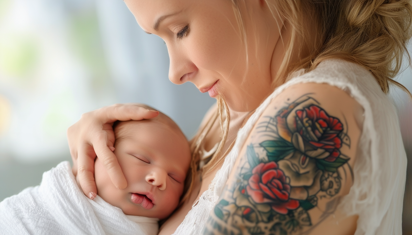 Les tendances de tatouages des mamans symbolisant la naissance de leurs bébés