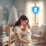 Generate an eye-catching, high-quality featured image prompt for a blog post about: Protéger bébé