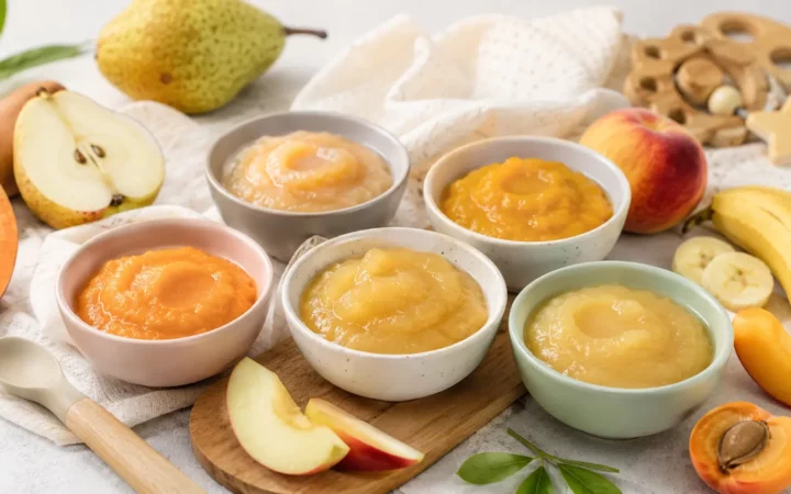 Votre bébé a 1 an et boude ses compotes ? Découvrez nos 5 recettes créatives et saines, sans sucre ajouté, pour réveiller ses papilles.