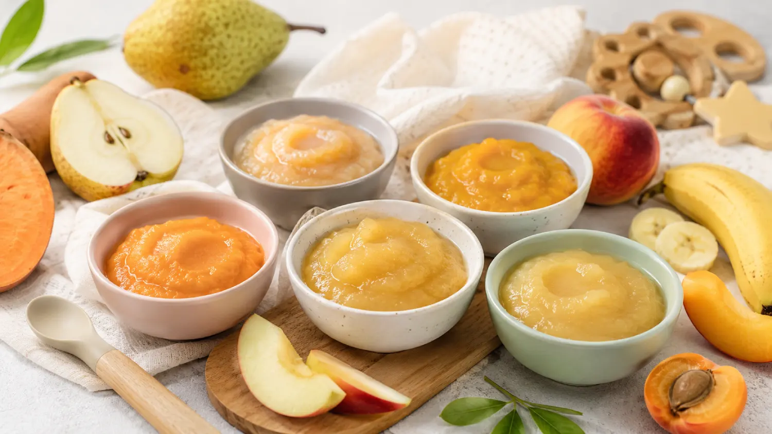 Quelles compotes donner à un bébé d’1 an ? 5 idées gourmandes