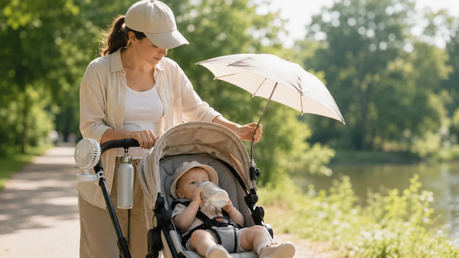 Promener bébé par 30° : le guide sécurité pour une sortie sereine