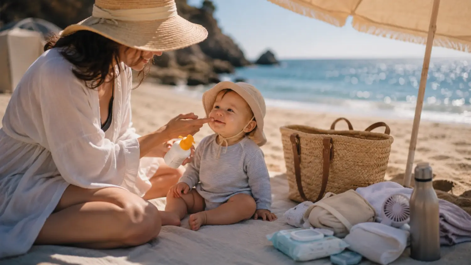 Première sortie à la plage avec bébé : les 7 précautions qu'on ne vous dit jamais