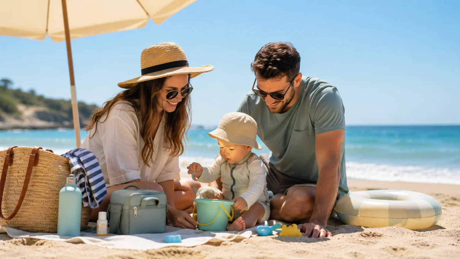 Première fois à la plage avec bébé : la liste complète pour des vacances sereines
